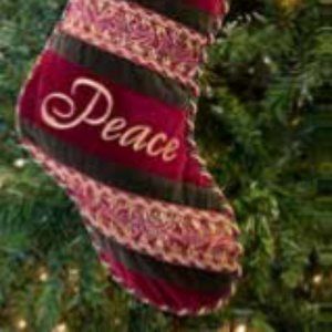 PEACE & JOY CHRISTMAS STOCKINGS!